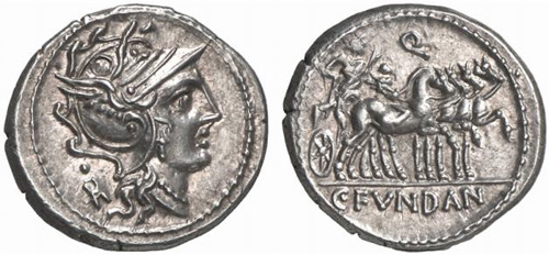 fundania roman coin denarius